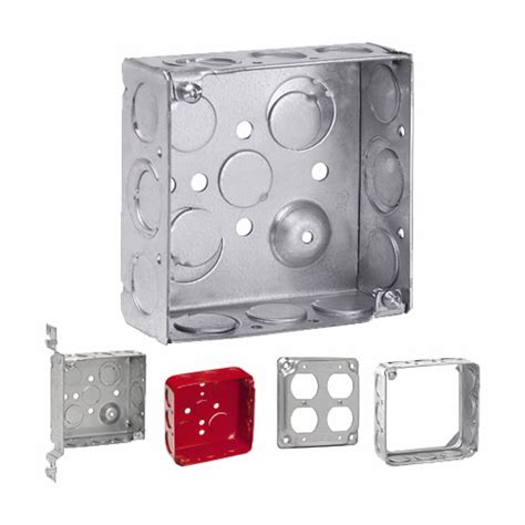 4 square metal box fire rating|4' Square Boxes, Extension Rings and Covers Catalog .